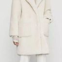 BCBGMAXAZRIA Willow Faux Fur Shearling Coat Ivory Photo 0