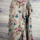 Lane Bryant  Floral Sweatshirt Women Size 2X 18/20 Ruffle Long Sleeve Stretch Photo 3