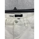 Banana Republic  Women's Boyfriend White Denim Jeans Size 6 Distressed Cotton Photo 12