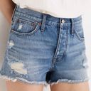 Madewell Relaxed Denim Shorts Button Fly Distressed Size 27 high rise Photo 1