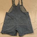 Plus Size Vintage Overall Shorts Blue Photo 1