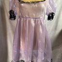 Dolls Kill Widow  Puff Sleeve Organza Babydoll Dress Harness Photo 9