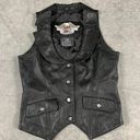 Harley Davidson  Studded Swarovski Crystals Leather Vest Top Photo 0