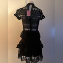 Pretty Little Thing  NWT black crochet dress Sz 4 US Photo 1