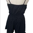 The Row  A Black women’s spaghetti strap party floral embroidery romper NWT Sz med Photo 7