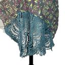 Gimmicks by BKE  Small Boho Tank Top Abstract Crochet Accents Semi-Sheer Multi Photo 8