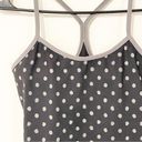 Lululemon  Size 8 Polka Dot Power Y Black Gray Yoga Workout Fitness Tank Top Photo 2