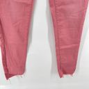 Seven 7 Womens Raw Hem Skinny Jeans Pocket Stretch Mid Rise Pink Size 4 Photo 6