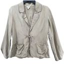 J.Jill  Blazer Jacket Womens Size XS Tan Linen Blend Tie Front Blazer Lagenlook Photo 0