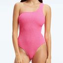 Good American NWT  Always Fits Shoulder One-Piece Swimsuit in Bright Pink Photo 1