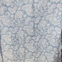 kim rogers  Blue White Paisley Long Sleeve Button Down Shirt Women's Size Large Photo 6