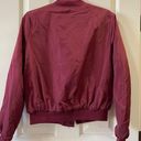 Burgundy Bomber Jacket Red Size M Photo 1