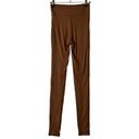 Naked Wardrobe NWOT Size S Snatched V Waist Leggings Brown Skinny High Rise Photo 1