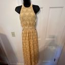 Lush Clothing LUSH Metallic Yellow and Gold Halter Top Cut Out Dress Size XS NWT Photo 8