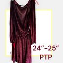 Dex Plus Ruffled Hem Velvet Wrap Dress Wrap Front Silhouette In Velvet Wine, NWT Size 0X Photo 2