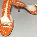 via spiga  Orange Dot Patent Leather Mules Fit 8 Photo 0