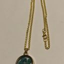 Flower Press Pendant Necklace Blue Photo 0