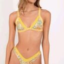 Free People ONEONE Swimwear Kameron Bikini Top Sunflower size Large Yellow Swim Beach Photo 2