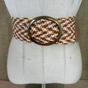 Fossil Women’s Wide Woven Leather Belt  Size Medium  0-35 Inches Photo 9