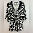 Trina Turk  Algiers Printed Black and White Tunic/ Coverup Size Small Photo 2