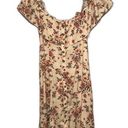 American Eagle AEO White Pink Floral Cold Shoulder Ruffle Button A Line Tank Mini Dress 0 Photo 0