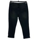 No Bo  Juniors SZ 15 Girlfriend Crop Jeans High-Rise Distressed Stretch Pockets Photo 4