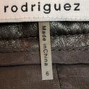 Robert Rodriguez  Wool & Leather Skirt Size 6 C17 Photo 6