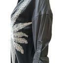 Badgley Mischka  Small Tunic Dress White Black Palm Tree Embroidered NEW NWT Photo 4