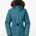 The North Face Women's  dunagiri Down  Hooded Blue Parka Puffer Jacket Large Photo 0