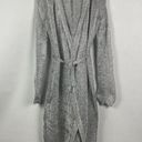 Meshki  SilverShimmer Catalina Longline Knit Metallic Carigan Swim Coverup Size L Photo 0