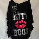 Betty Boop Universal Studios  Women Top Size Medium Bat Wing Foil Graphic Lip Photo 10