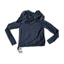 CAbi  Recess Top Charcoal Gray Hoodie Cowl Neck Top Shirt Womens Small Photo 1