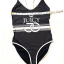 Juicy Couture  Logo Placement Black/White One Piece Swimsuit Sz M Photo 5