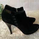 via spiga  Open Toe Ankle Booties Black Suede 10 Photo 1