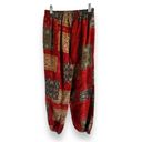 SheIn 5/$35   Womens Pants Sz M Boho Jogger Style Rust Gold Olive Multi Photo 3