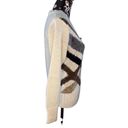 Vtg Acrylic Knits Expressly For Joyce Sweater Striped Retro Winter Brown Size M Photo 2