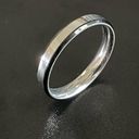 Edge 3mm black  silver ring size 8 Photo 7