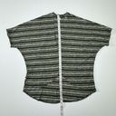 Say Anything  Green Stripe Cardigan Open Front Top Medium Photo 8