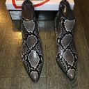 Blondo  Emelia Snakeskin Print Waterproof Pointed Toe Booties Boots Shoes Photo 2