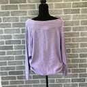 We The Free Free People Slouchy Dolman Long Sleeve Lilac Tunic Slub Knit Oversize • Small Photo 2