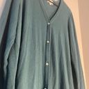 Loft  green button down cardigan with front tie size large super comfy Photo 2