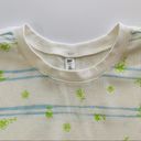 BP  Ivory Floral Print Crop Top Thermal Short Sleeve Shirt 3X Photo 1