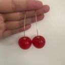 A must have cherry bright red dangle earrings/retro/trendy Photo 1