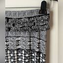 Kirra  Women’s Black & White Tribal Pattern Foldover Maxi Skirt Size M Photo 2