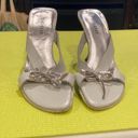 Bebe  Silver And Grey Heels Photo 5
