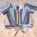 Drew  size M striped blouse Photo 0