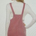 Pink corduroy overall bib pinafore suspender dress, size S Barbiecore boho Photo 4