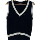 Brandy Melville  Knit Sleeveless Sweater Vest Navy Size Small Photo 0