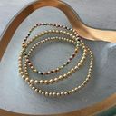 Set Of 3 Gold Beaded Bracelets Photo 0