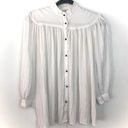 Oscar de la Renta  Sport Pleated Long Sleeve Blouse Photo 0